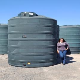 Black Cylindrical HDPE Water Container