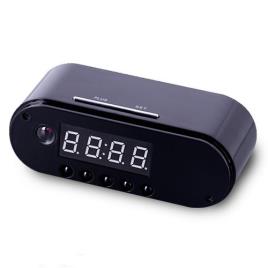 Black H.264 WiFi DVR Table Clock Camera