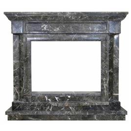 Polished Black Granite Fireplace