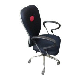 Black Mid-Back Rotating Office Seat