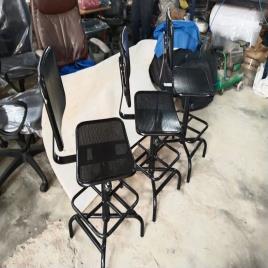 Black Mild Steel Lab Working Chair