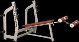 Black Olympic Decline Gym Bench