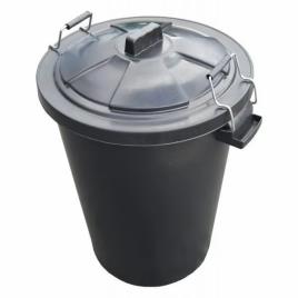Heavy Duty Black Plastic Dust Bin, 100 Liters