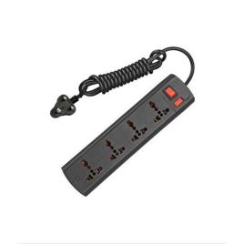 Black PVC Link 4 Pin Power Strip
