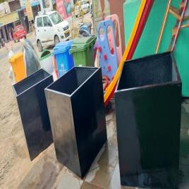 Black Square FRP Plant Holder, 30 inch