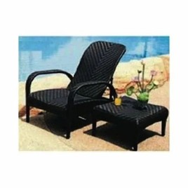 Black Poolside Lounger
