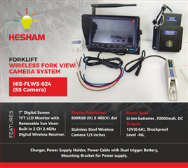 Black Wireless Forklift Camera - Model 024F