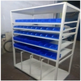 Assembly & Storage Workstation, Blue & White