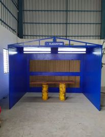 Industrial Blue Paint Booth