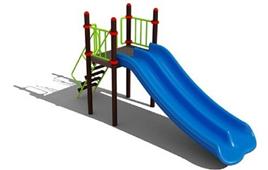 Blue FRP Swimming Pool Slide