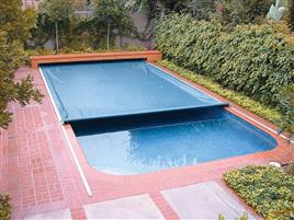 Blue Plastic Pool Cleaning Cover