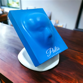 Blue Polyresin Mask Book Decor