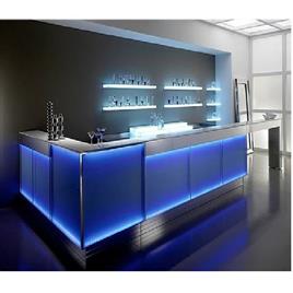 Blue Stainless Steel Bar Counter