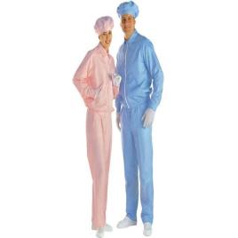Blue Polyester Anti Static Cleanroom Bodysuit