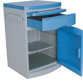 Hospital ABS Bedside Locker with Drawer (Blue/Grey)