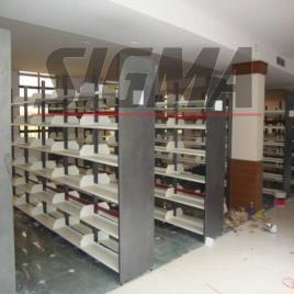 Grey Books Display Rack, Library, 0-50 kg/Layer