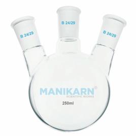 Borosilicate Glass MANIKARN Cylindrical 3 Neck Round Bottom Flask