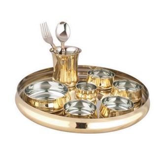 Brass Thali Dining Set