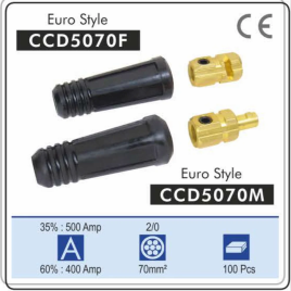 BRASS WELDING CABLE CONNECTOR MALE 50-70