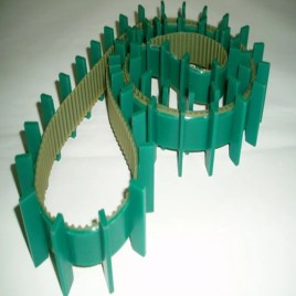 Breco Green PU Cleated Belt