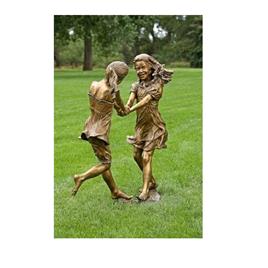 Polished Hydro Chrome Bronze Woman Statue