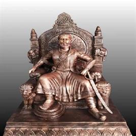Brown Fiber Shivaji Statue (2-5 Ft)