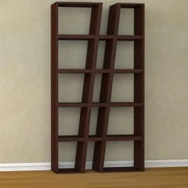 Brown 3D Modern Wood Bookshelf