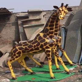 Brown Yellow FRP Animal Statue for Exterior