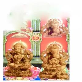 Brown Worship Laxmi Ganesh Figurine, Boxed