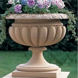 Brown Sandstone Flower Pot