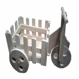 Wooden Planter Pot - Brown