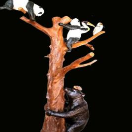 Brown FRP Moulded Tree Statue