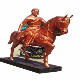 Brown Marble Shivaji Maharaj Statue, Decorative