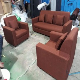 Brown Modern Designer 5 Seater Sofa Set