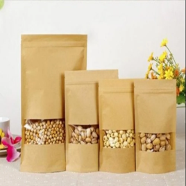 Kraft Paper Food Pouch, Matte Finish