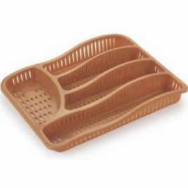 Brown Plastic Kitchen Cutlery Tray