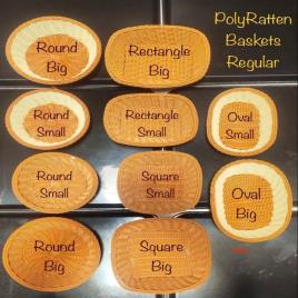 Plastic Polyrattan Baskets