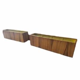 Wooden Finish Rectangular Planter (Brown)