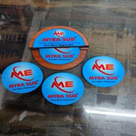 Brown Sublimation Wooden Tea Coaster