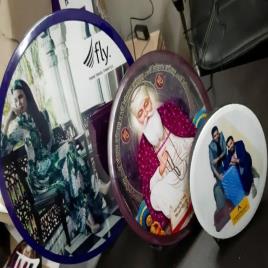 Brown Round LED Frame, Table & Wall Mounted