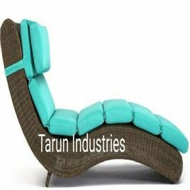 Brown Wicker Poolside Sofa