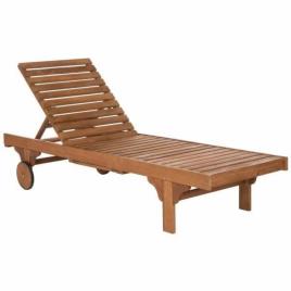 Brown Wood PVC Lounger Equipment