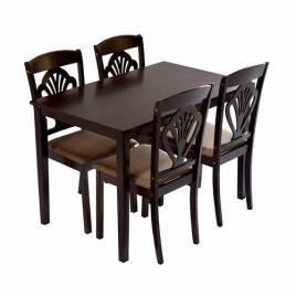 Rectangle Wooden Dining Set 4 Seats