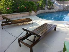 Wooden Poolside Lounger