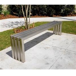 Brushed Stainless Steel Seating Bench