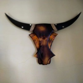 Bull Head Wall Mount FRP Decor, 30x20 Inch