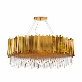 Candle-Style LED Glass Chandelier