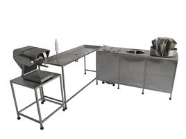 Feather Cleaning & Cutting Machine Assembly