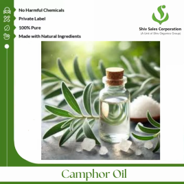 Camphor Essential Oil, Steam Distilled