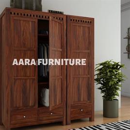 Classic Wood Cabinet with Shelves